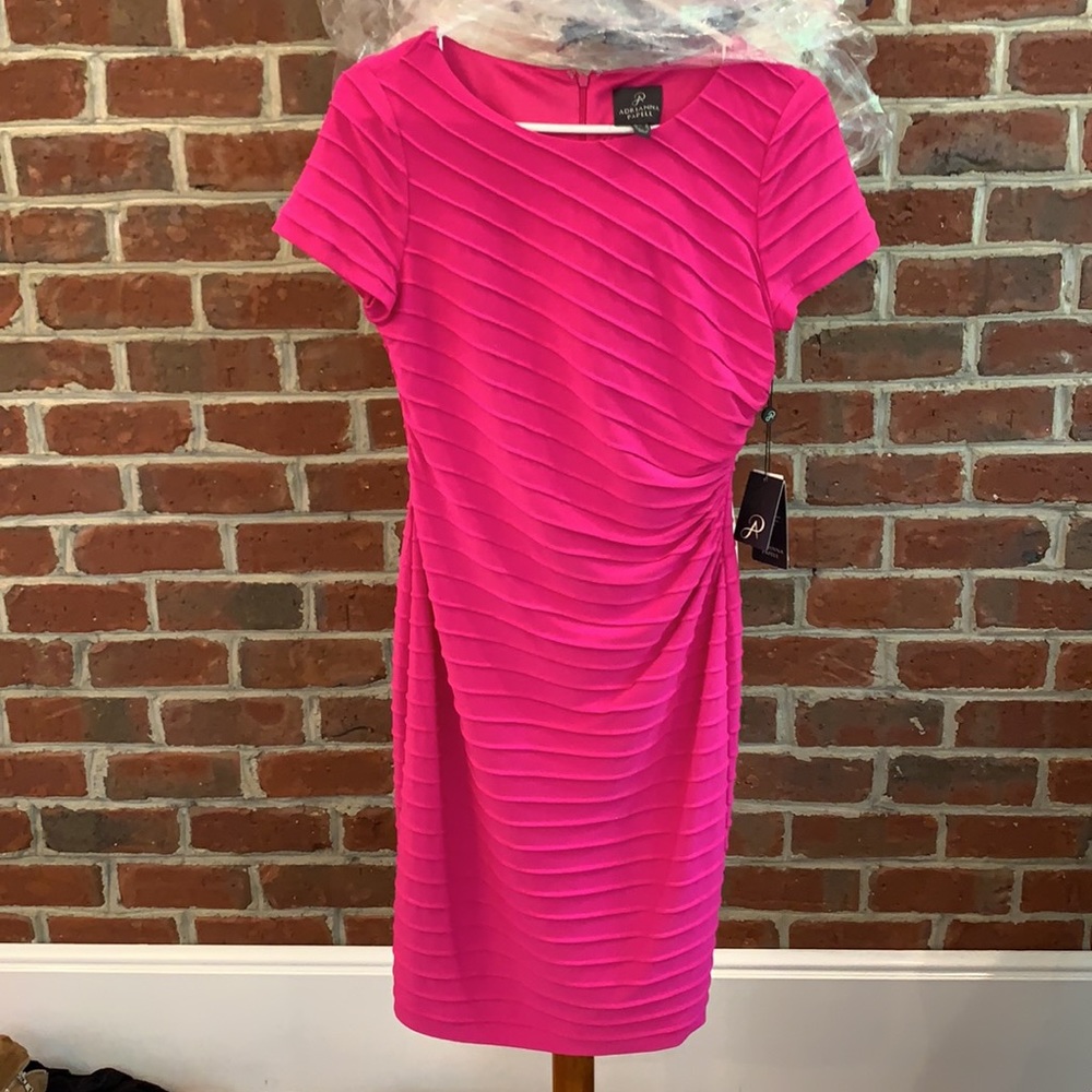 Pink/fuchsia Adrianna Papell dress  SZ 4 , NWT